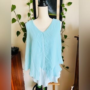 AB Studio Women’s Light Blue Blouse Size S
